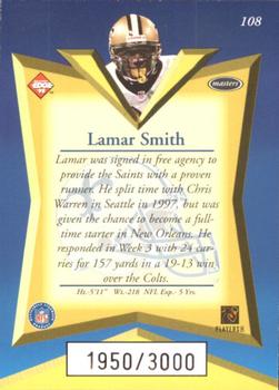 1998 Collector's Edge Masters - 50-Point #108 Lamar Smith Back
