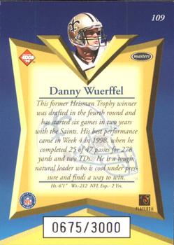 1998 Collector's Edge Masters - 50-Point #109 Danny Wuerffel Back