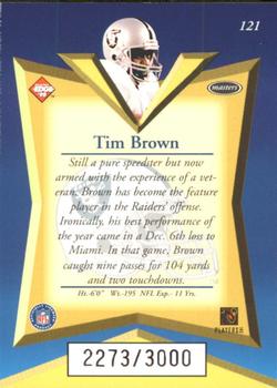 1998 Collector's Edge Masters - 50-Point #121 Tim Brown Back