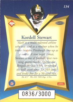 1998 Collector's Edge Masters - 50-Point #134 Kordell Stewart Back