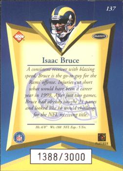 1998 Collector's Edge Masters - 50-Point #137 Isaac Bruce Back