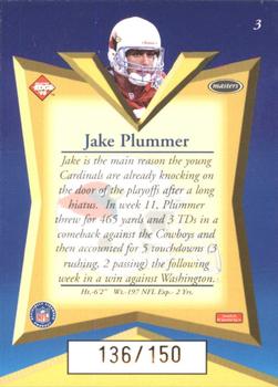 1998 Collector's Edge Masters - 50-Point Gold #3 Jake Plummer Back