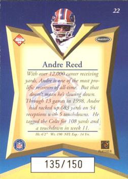 1998 Collector's Edge Masters - 50-Point Gold #22 Andre Reed Back