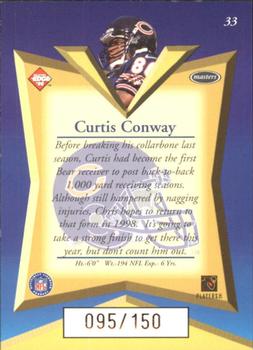 1998 Collector's Edge Masters - 50-Point Gold #33 Curtis Conway Back