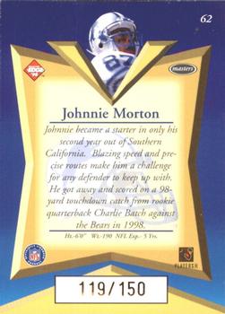 1998 Collector's Edge Masters - 50-Point Gold #62 Johnnie Morton Back