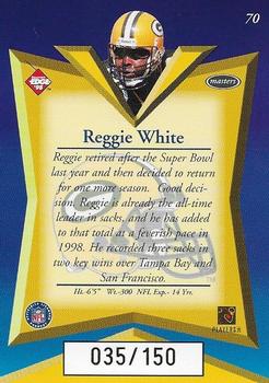 1998 Collector's Edge Masters - 50-Point Gold #70 Reggie White Back