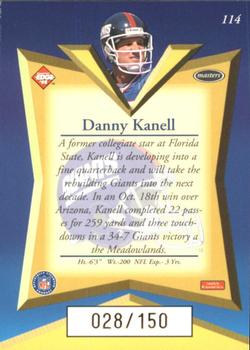 1998 Collector's Edge Masters - 50-Point Gold #114 Danny Kanell Back