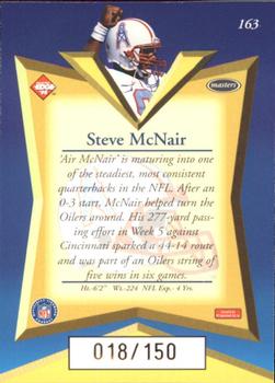 1998 Collector's Edge Masters - 50-Point Gold #163 Steve McNair Back