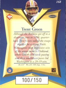 1998 Collector's Edge Masters - 50-Point Gold #168 Trent Green Back