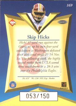 1998 Collector's Edge Masters - 50-Point Gold #169 Skip Hicks Back