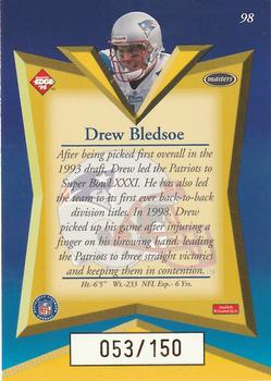 1998 Collector's Edge Masters - 50-Point Gold #S187 Drew Bledsoe Back