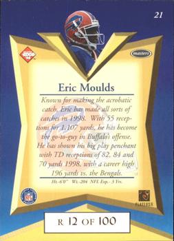 1998 Collector's Edge Masters - Gold Redemption SN100 #21 Eric Moulds Back