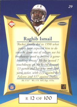 1998 Collector's Edge Masters - Gold Redemption SN100 #29 Raghib Ismail Back