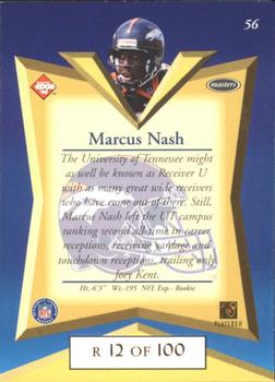 1998 Collector's Edge Masters - Gold Redemption SN100 #56 Marcus Nash Back