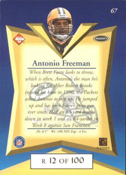 1998 Collector's Edge Masters - Gold Redemption SN100 #67 Antonio Freeman Back