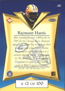 1998 Collector's Edge Masters - Gold Redemption SN100 #68 Raymont Harris Back