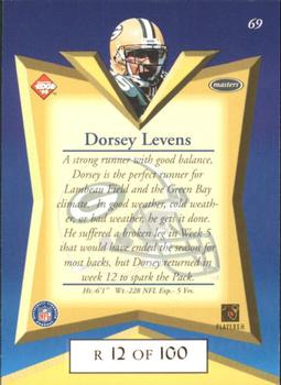 1998 Collector's Edge Masters - Gold Redemption SN100 #69 Dorsey Levens Back