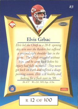1998 Collector's Edge Masters - Gold Redemption SN100 #83 Elvis Grbac Back