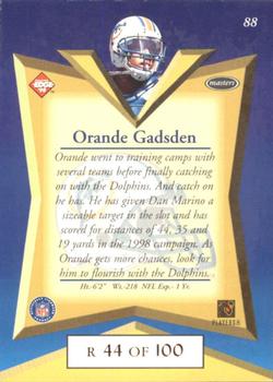 1998 Collector's Edge Masters - Gold Redemption SN100 #88 Oronde Gadsden Back