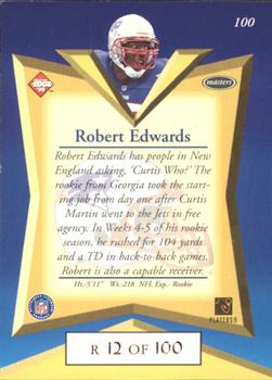 1998 Collector's Edge Masters - Gold Redemption SN100 #100 Robert Edwards Back