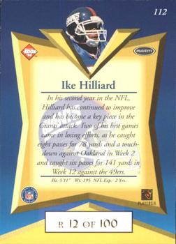 1998 Collector's Edge Masters - Gold Redemption SN100 #112 Ike Hilliard Back