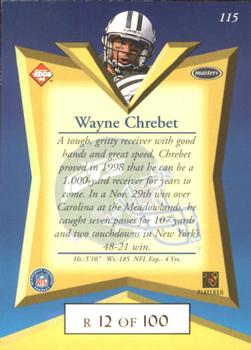 1998 Collector's Edge Masters - Gold Redemption SN100 #115 Wayne Chrebet Back