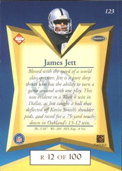 1998 Collector's Edge Masters - Gold Redemption SN100 #123 James Jett Back