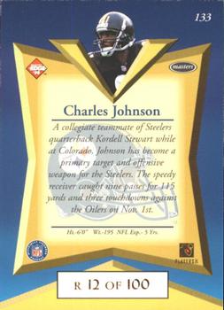 1998 Collector's Edge Masters - Gold Redemption SN100 #133 Charles Johnson Back