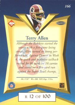 1998 Collector's Edge Masters - Gold Redemption SN100 #166 Terry Allen Back