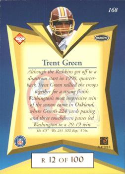 1998 Collector's Edge Masters - Gold Redemption SN100 #168 Trent Green Back