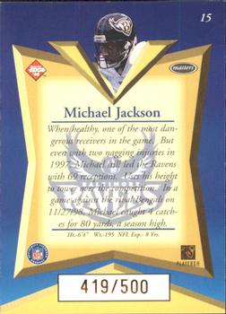 1998 Collector's Edge Masters - Gold Redemption SN500 #15 Michael Jackson Back