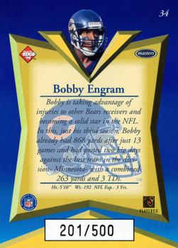1998 Collector's Edge Masters - Gold Redemption SN500 #34 Bobby Engram Back