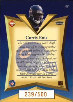 1998 Collector's Edge Masters - Gold Redemption SN500 #35 Curtis Enis Back