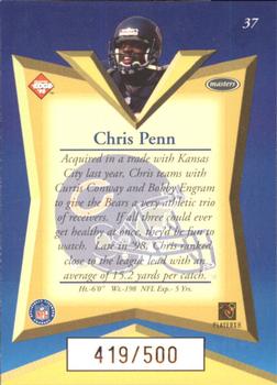 1998 Collector's Edge Masters - Gold Redemption SN500 #37 Chris Penn Back