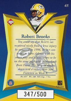 1998 Collector's Edge Masters - Gold Redemption SN500 #65 Robert Brooks Back
