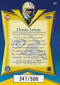 1998 Collector's Edge Masters - Gold Redemption SN500 #69 Dorsey Levens Back