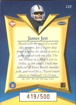 1998 Collector's Edge Masters - Gold Redemption SN500 #123 James Jett Back