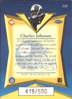 1998 Collector's Edge Masters - Gold Redemption SN500 #133 Charles Johnson Back