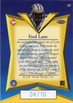 1998 Collector's Edge Masters - HoloGold #30 Fred Lane Back