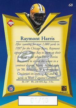 1998 Collector's Edge Masters - HoloGold #68 Raymont Harris Back