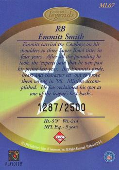 1998 Collector's Edge Masters - Legends #ML07 Emmitt Smith Back