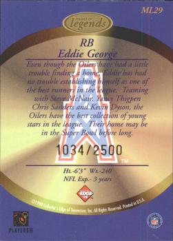 1998 Collector's Edge Masters - Legends #ML29 Eddie George Back