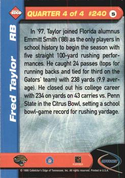 1998 Collector's Edge Odyssey - Previews #240 Fred Taylor Back