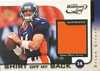 2000 Quantum Leaf - Shirt Off My Back Promos #SB20 Brian Griese Front