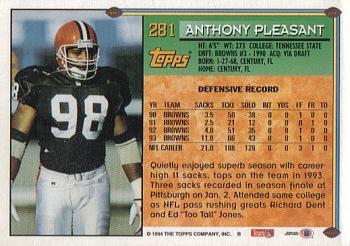 1994 Topps #281 Anthony Pleasant Back