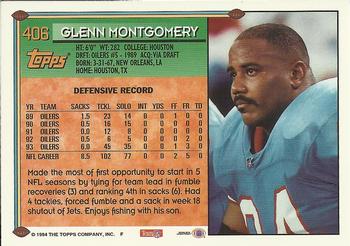 1994 Topps #406 Glenn Montgomery Back