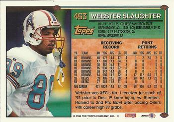1994 Topps #463 Webster Slaughter Back