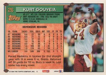 1994 Topps #26 Kurt Gouveia Back