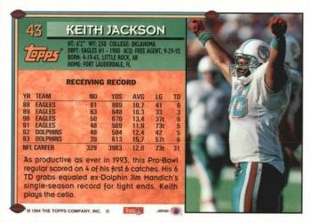 1994 Topps #43 Keith Jackson Back