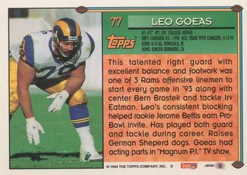 1994 Topps #77 Leo Goeas Back